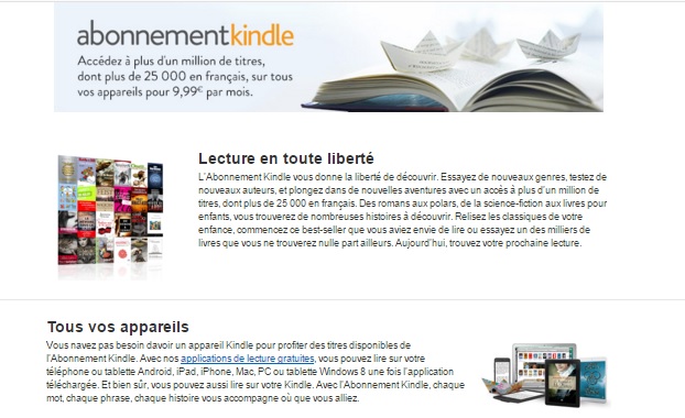Ebooks – Kindle Unlimited devient Abonnement Kindle ce que ça