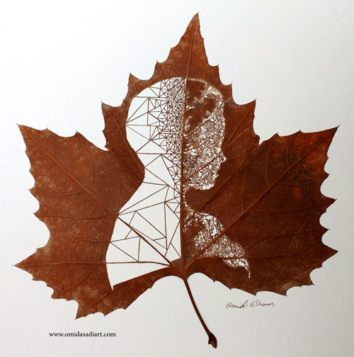 Cette artiste utilise les feuilles des arbres comme toiles, le