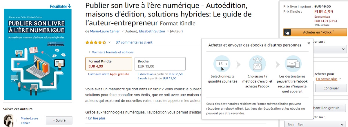 Des livres en français pour le Kindle, l'e-book d