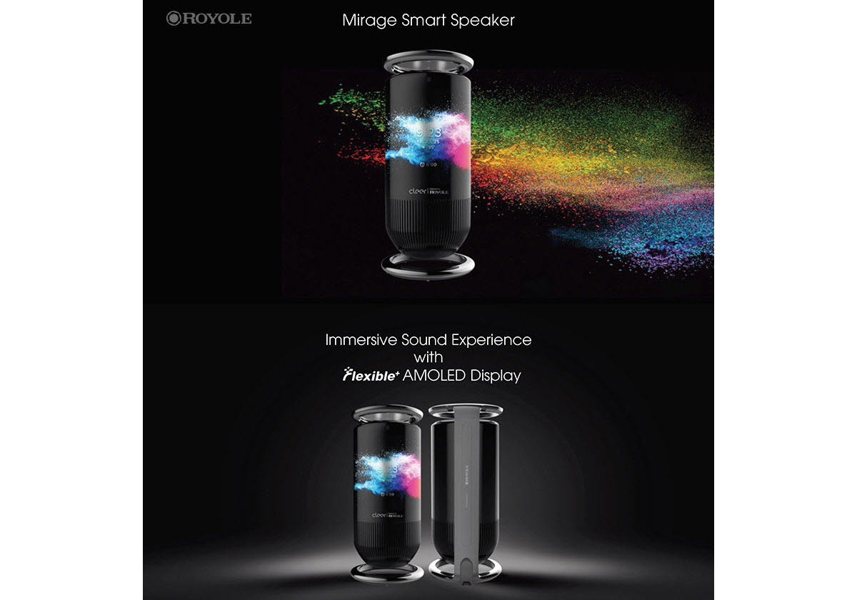 CES 2020 : Royole présente une enceinte connectée Alexa avec écran  flexible, Mirage Smart Speaker - Le Monde Numérique