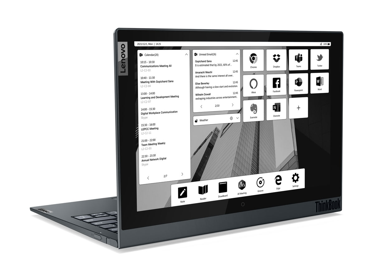 Lenovo ThinkBook Plus Gen 2 – La force de l'écran e-ink et du LCD dans un PC  portable - IDBOOX
